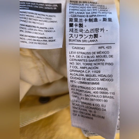 Levis 501s Yellow, White Tag Retro Cropped. In good condition, 29 waist - Picture 7 of 12